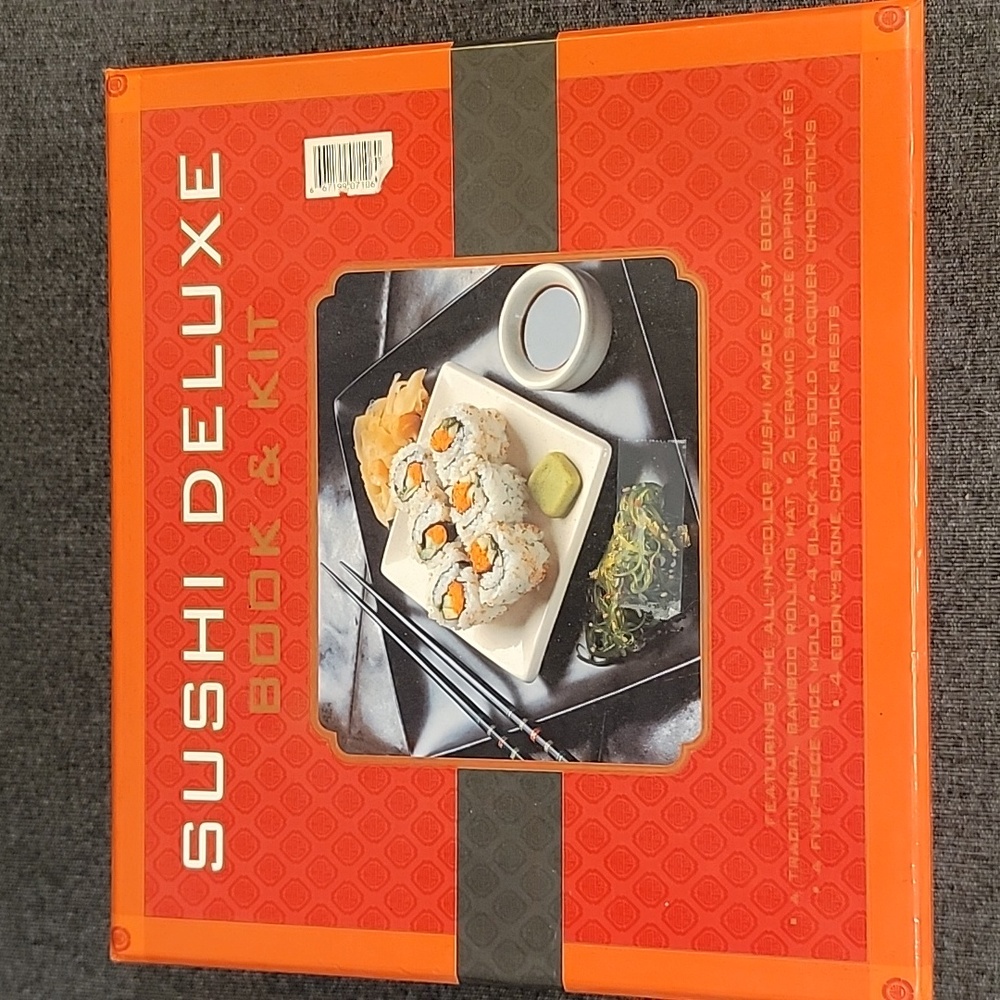 Sushi Deluxe Book & Kit Chopsticks Mat How To NWT - Picture 5 of 5